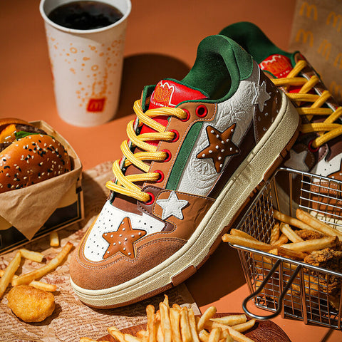 バーガー&ポテト スニーカーブラウン
